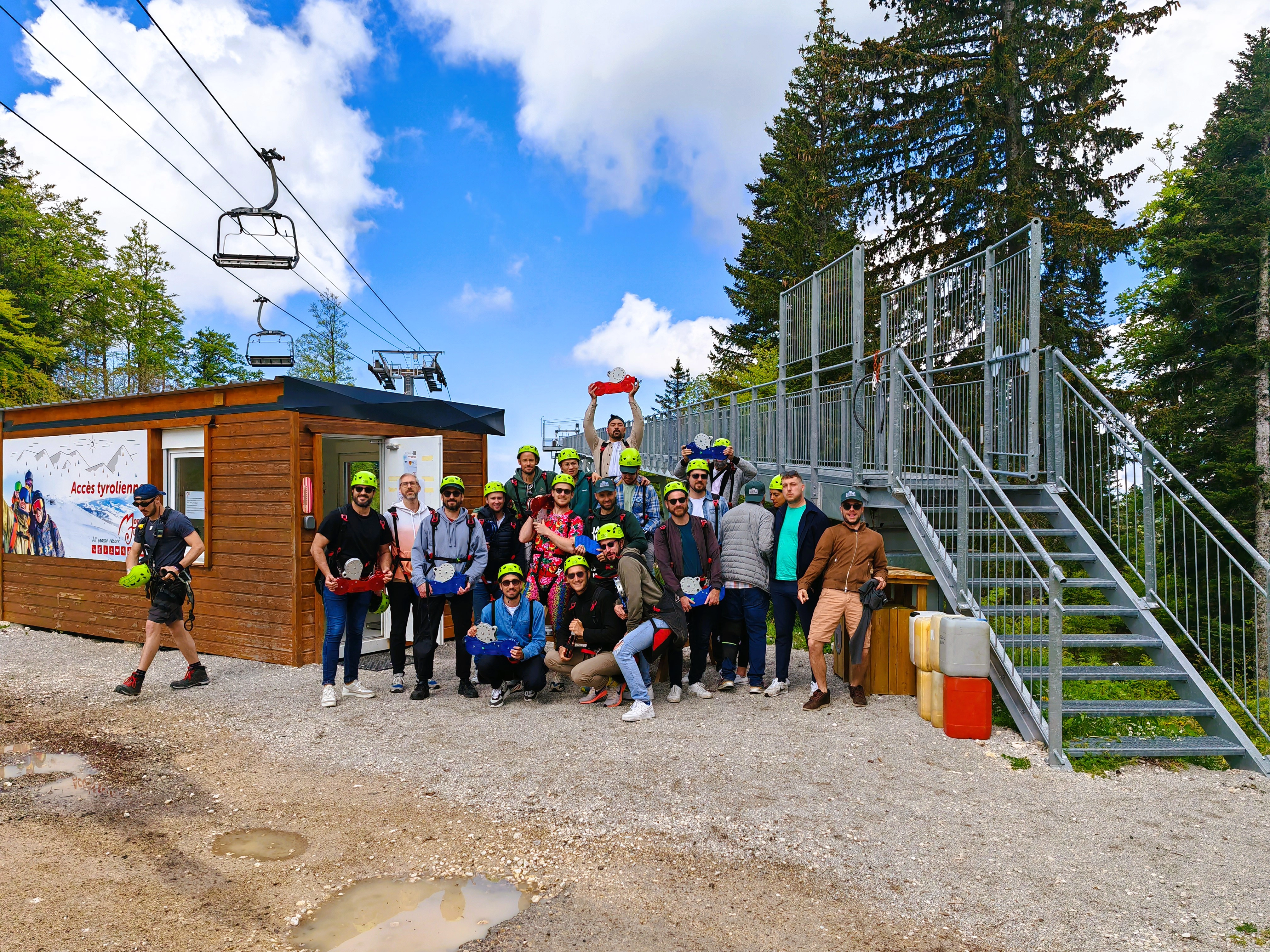 Photo souvenir du week-end EVG de JMO entre amitié et émotions fortes